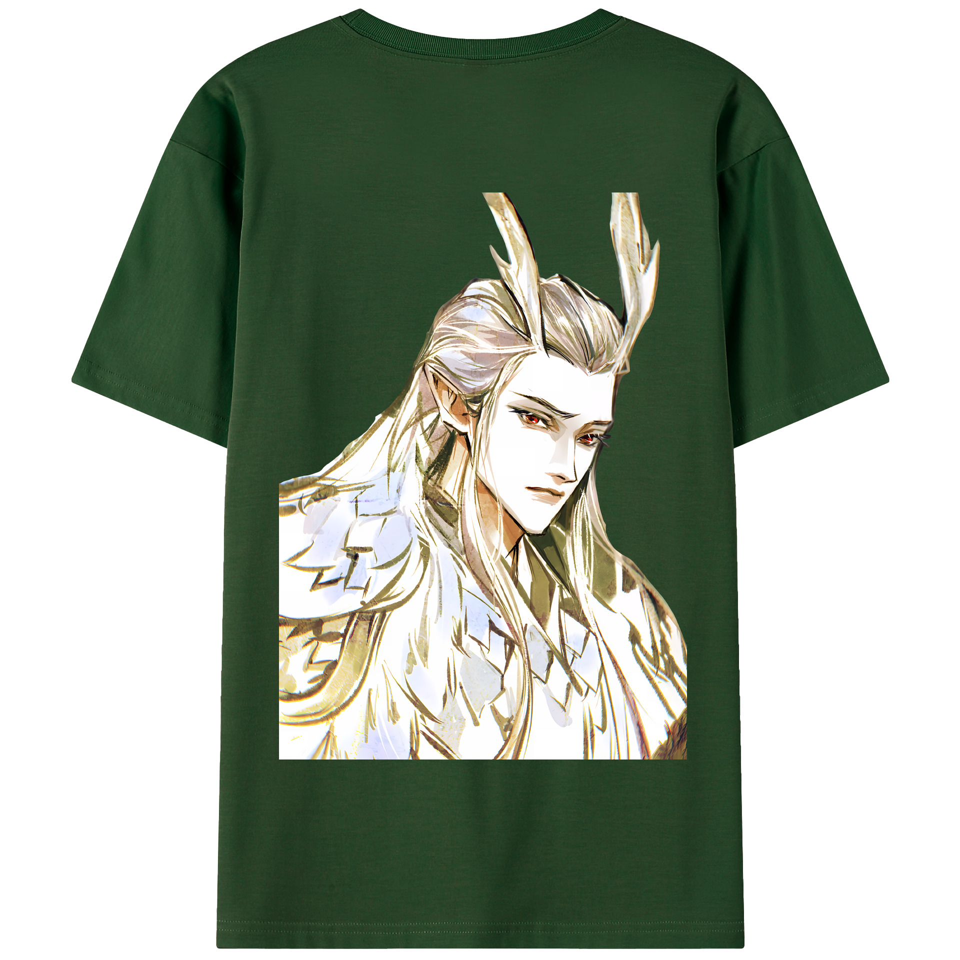 （画像用） Ne Zha 2 ナタ 魔童の大暴れ 綿100％半袖Tシャツ（背面プリント）